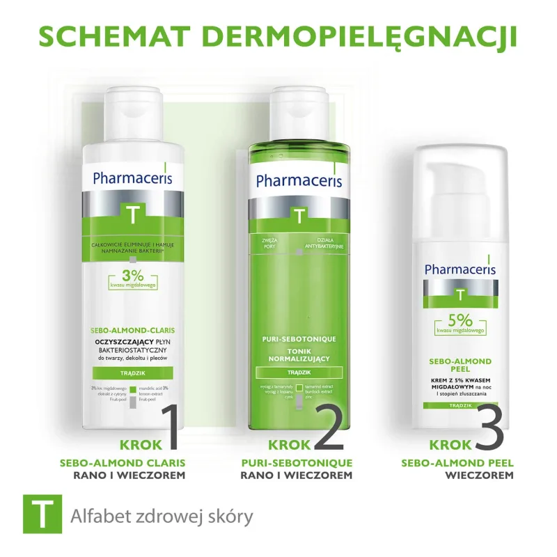 Pharmaceris T Sebo-Almond Peel, Cremă de noapte cu 5% acid mandelic, exfoliere de nivel I, 50 ml — preț și oferte