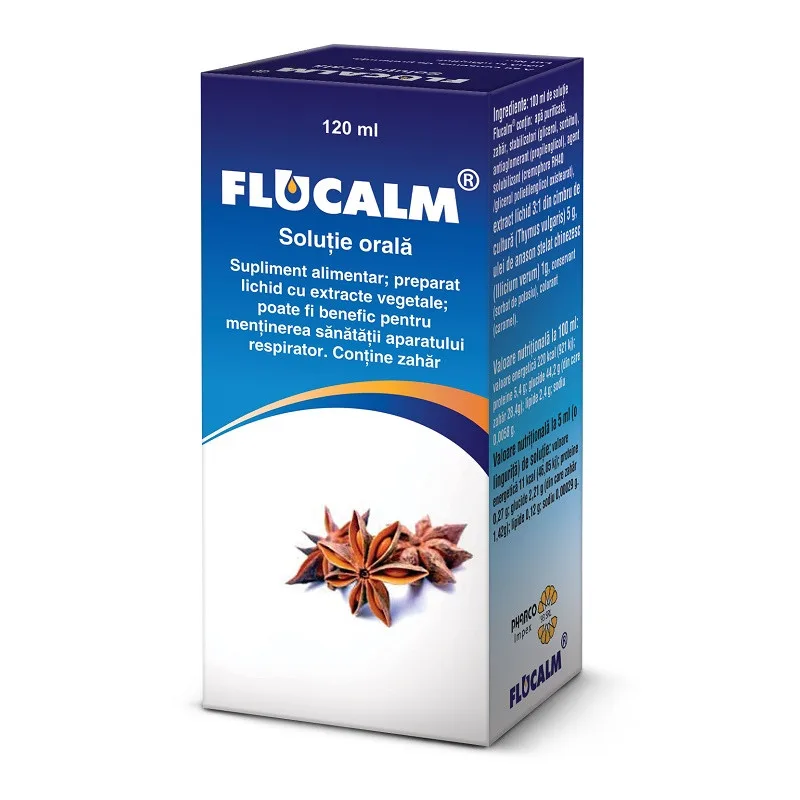 Flucalm sirop, 120 ml, Pharco PHARCO IMPEX 93 — preț și oferte