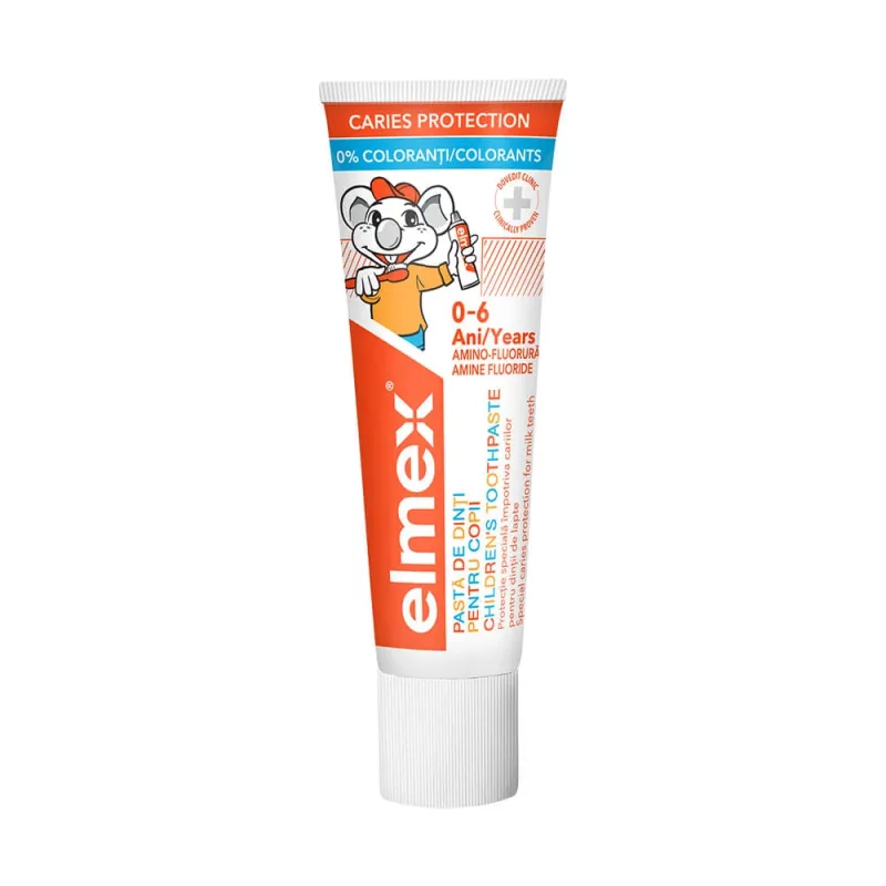 Elmex, pastă de dinți pentru copii 0-6 ani, cu aminofluorură, 50 ml — preț și oferte