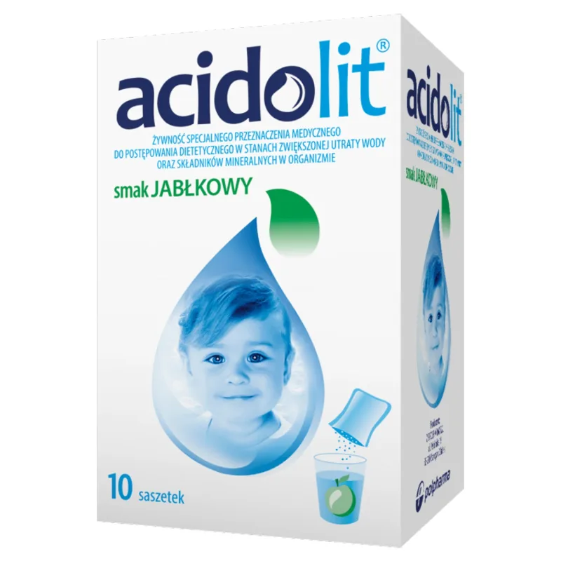 Acidolite, aromă de mere, 4,4 g x 10 plicuri — preț și oferte