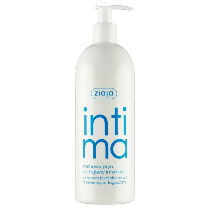 Ziaja Intima, Lichid cremos pentru igiena intimă cu acid lactobionic, regenerant și calmant, 500 ml — preț și oferte