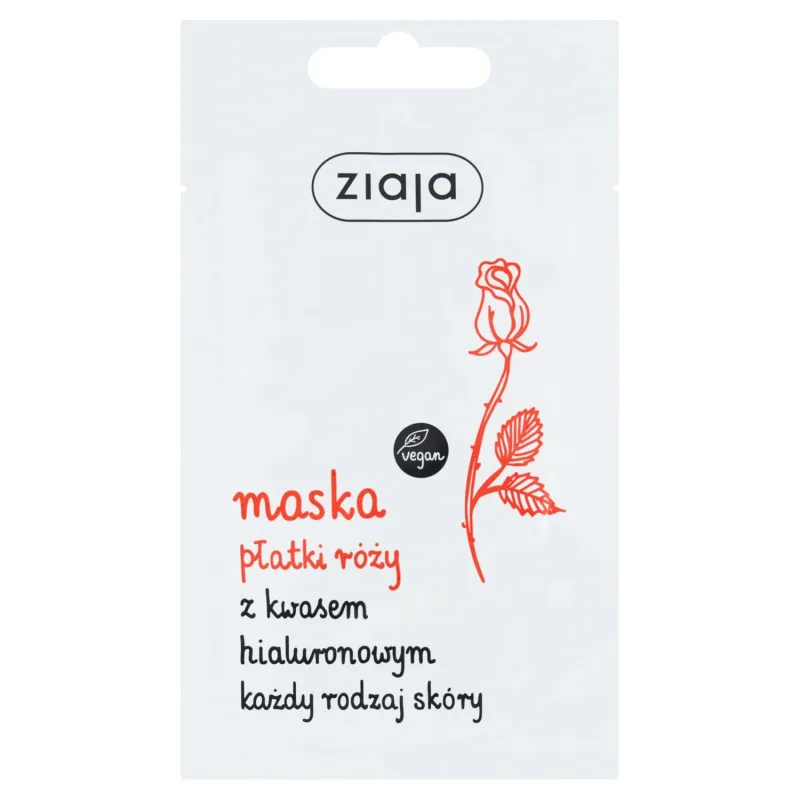 Ziaja Rose Petals, Mască de față cu acid hialuronic, 7 ml — preț și oferte