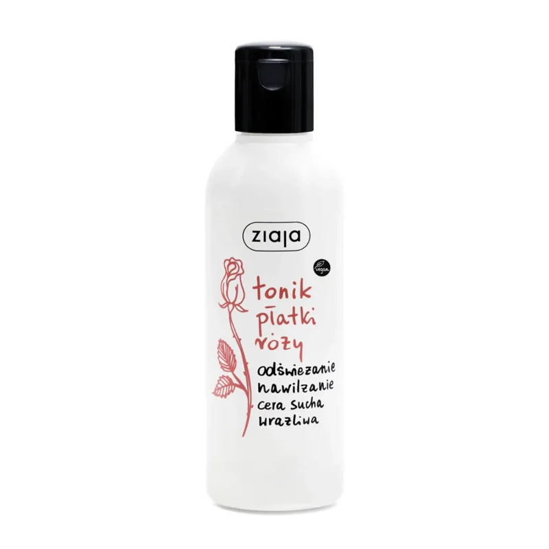 Ziaja Rose Petals, tonic facial, ten uscat și sensibil, 200 ml — preț și oferte