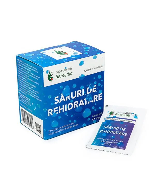 Saruri de rehidratare, 20 plicuri, Remedia – Solutie orala pentru deshidratare Lab. Remedia — preț și oferte