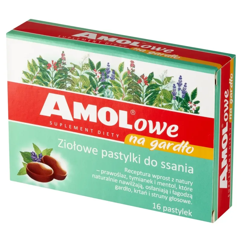 Pastile pentru gât AMOLowe, 16 pastile pe bază de plante Orifarm — preț și oferte