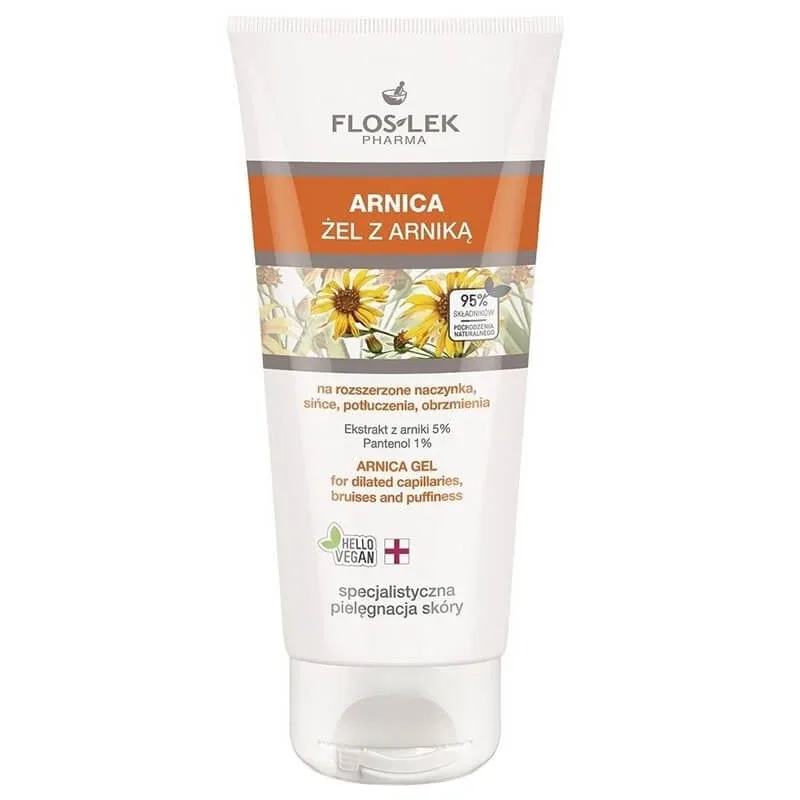 Flos-Lek Arnica, Arnica gel, pentru capilare dilatate, vânătăi, vânătăi, umflături, 200 ml — preț și oferte