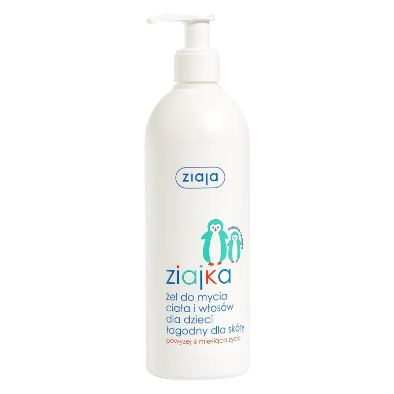 Ziajka, Gel de spălare pentru corp și păr pentru copii, peste 6 luni, 400 ml ZIAJA — preț și oferte