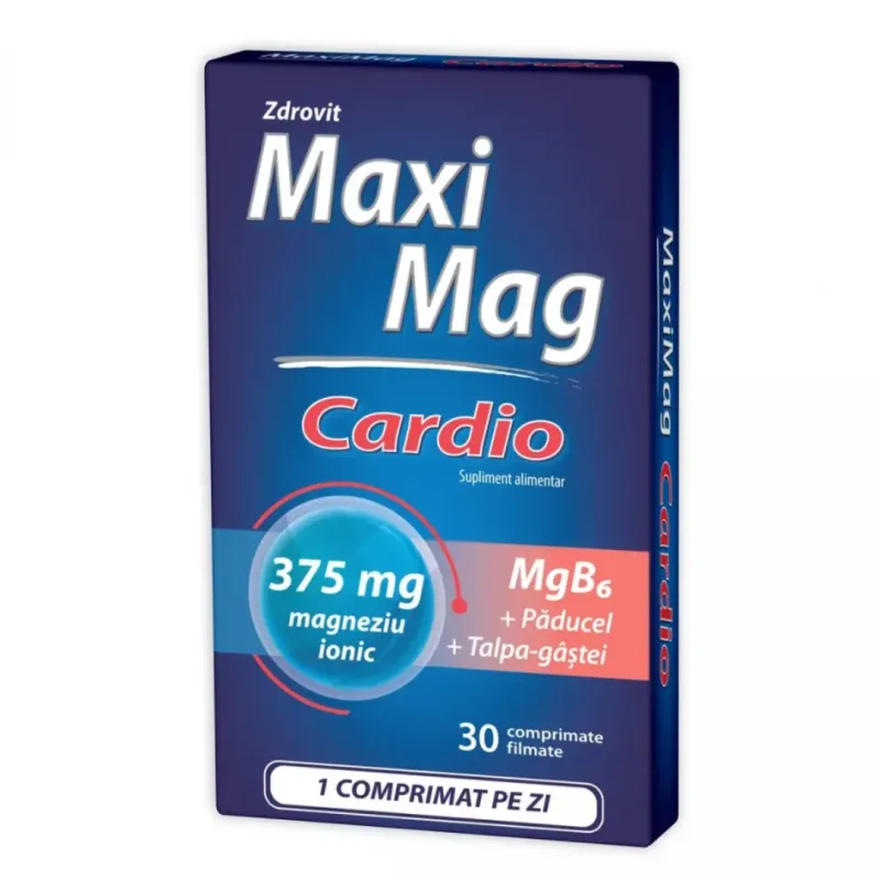 MaxiMag Cardio 375mg, 30 comprimate, Zdrovit — preț și oferte