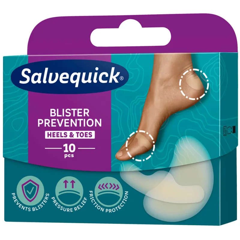 Plasturi Salvequick Blister Prevention, călcâie și degete, 10 bucăți — preț și oferte