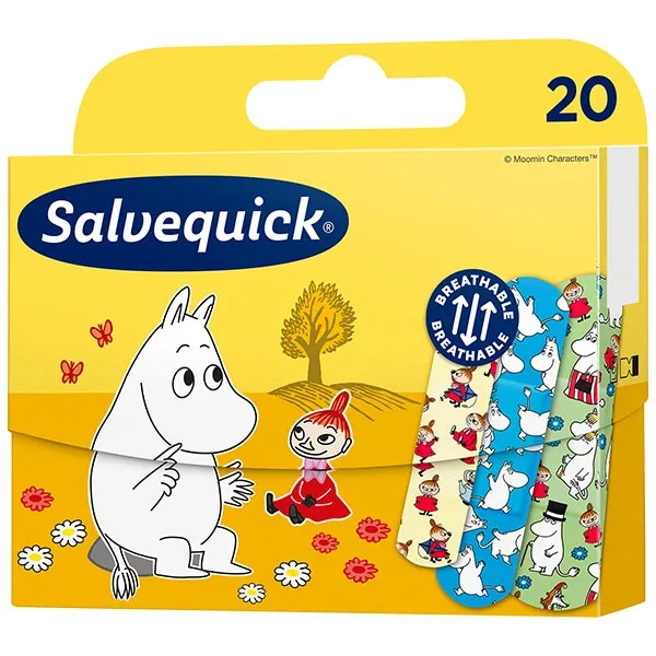 Salvequick, plasturi pentru pansamente, Muminki, 20 bucăți — preț și oferte