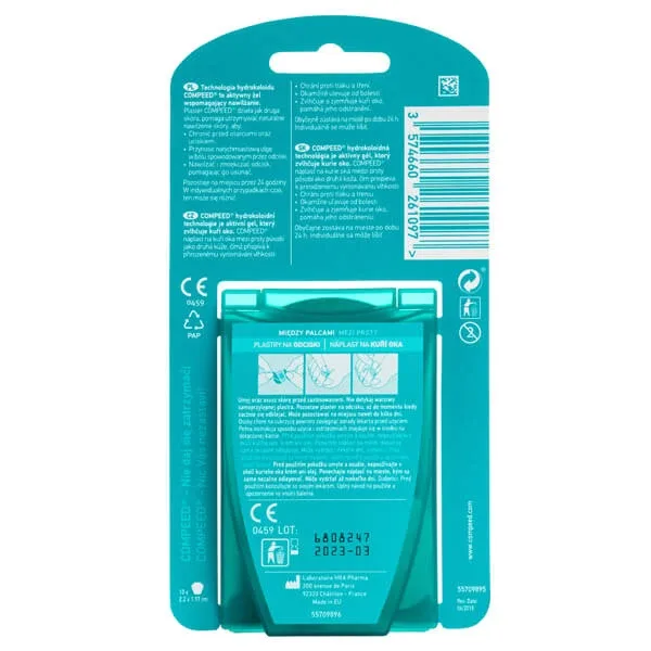 Compeed, plasturi pentru bătături între degetele de la picioare, 10 bucăți — preț și oferte