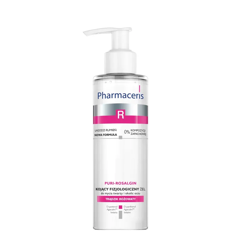 Pharmaceris R Puri Rosalgin, Gel de curățare facială fiziologică, calmant, 190 ml — preț și oferte