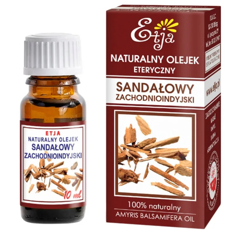 Etja, ulei esențial natural de lemn de santal, 10 ml — preț și oferte