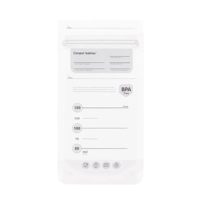 Canpol Babies, pungi pentru depozitarea laptelui matern, 150 ml x 20 bucăți — preț și oferte