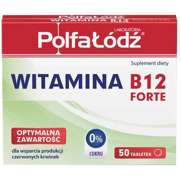 Laboratoria PolfaŁódź Vitamin B12 Forte, 50 comprimate URGO — preț și oferte