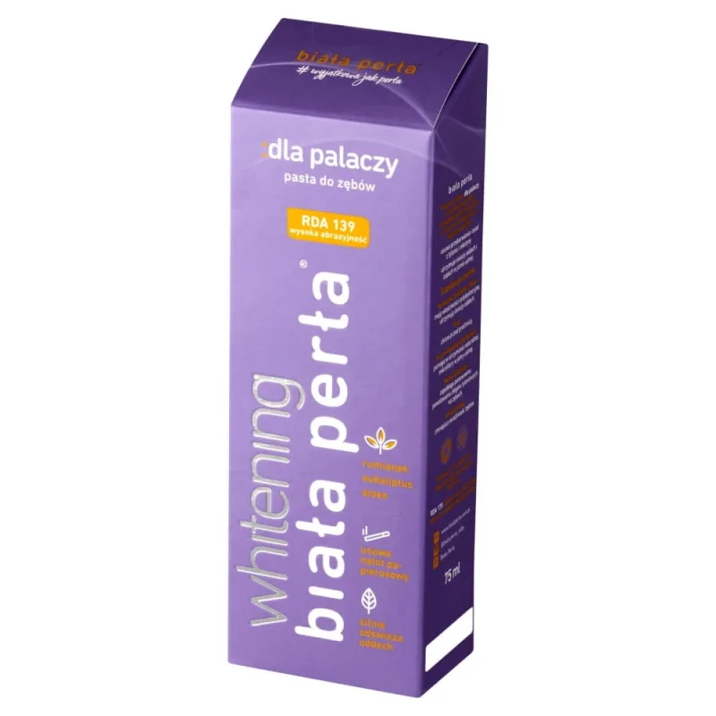 White Pearl Whitening, pastă de dinți de albire pentru fumători, 75 ml White Pearl (Biala Perla) — preț și oferte