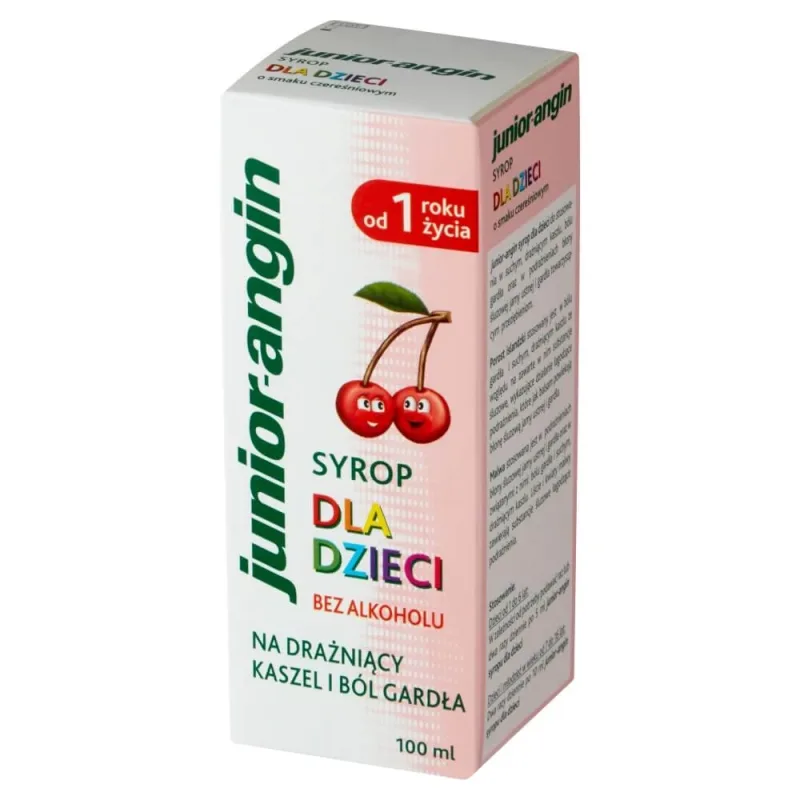 Junior-angin, sirop pentru copii de la 1 an, aromă de cireșe, 100 ml KLOSTERFRAU — preț și oferte