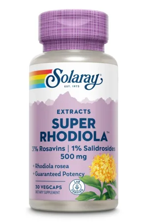 Super Rhodiola 500mg Solaray, 30 capsule, Secom