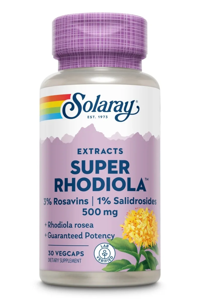 Super Rhodiola 500mg Solaray, 30 capsule, Secom — preț și oferte