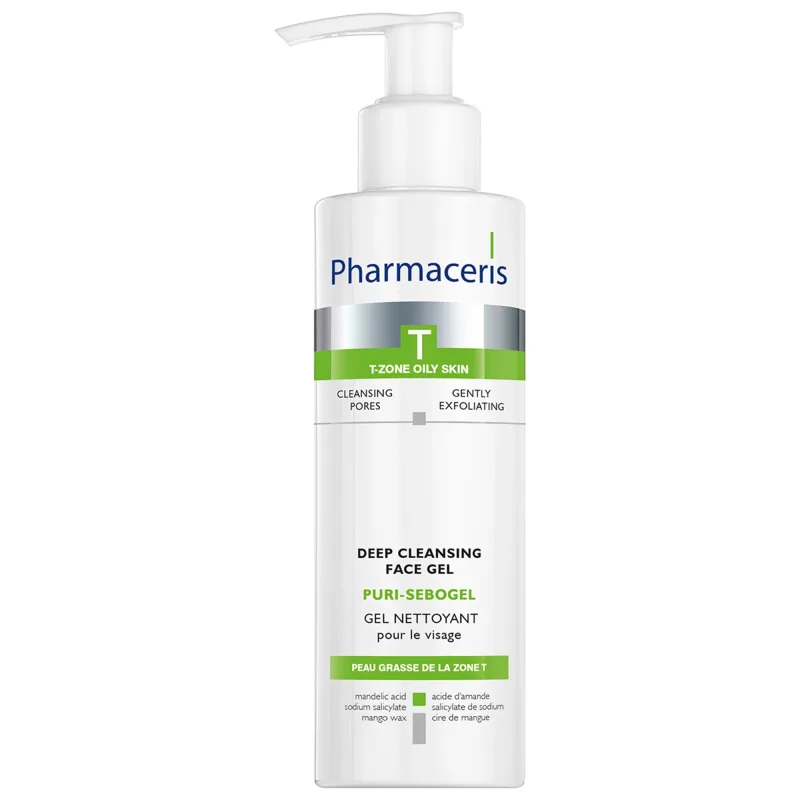 Pharmaceris T Puri-Sebogel, Gel de curățare antibacteriană T pentru față, 190 ml — preț și oferte