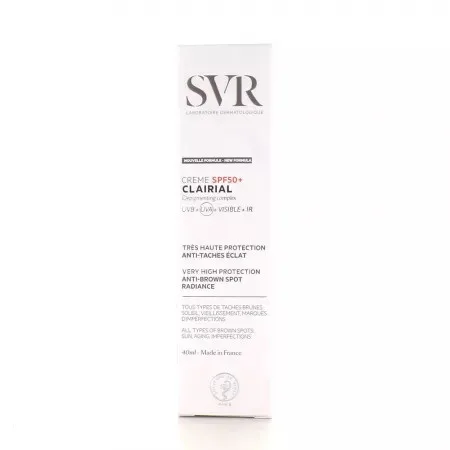 Crema impotriva petelor brune Clairial SPF 50+, 40 ml, Svr — preț și oferte