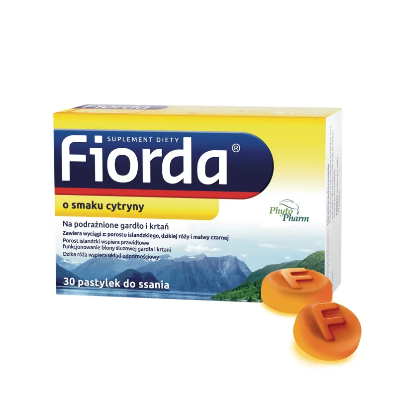 Fiorda, aromă de lămâie, 30 de pastiluțe Plant Extrakt — preț și oferte