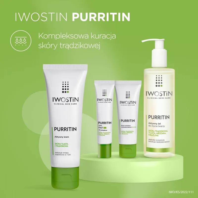 Iwostin Purritin, cremă activă, ten gras și cu tendință acneică, 40 ml — preț și oferte