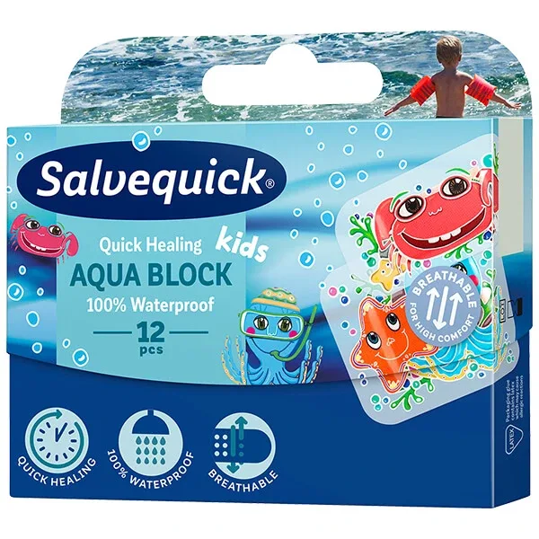 Tencuieli Salvequick, Aqua Block Kids, 12 bucăți — preț și oferte