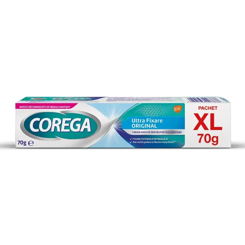 Corega Super Strong, cremă de fixare pentru proteze dentare, ușor mentolată, 70 g — preț și oferte