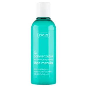 Ziaja Oczyszczanie, frunze de manuka, gel de curățare a porilor cu scrub, zi și noapte, 200 ml