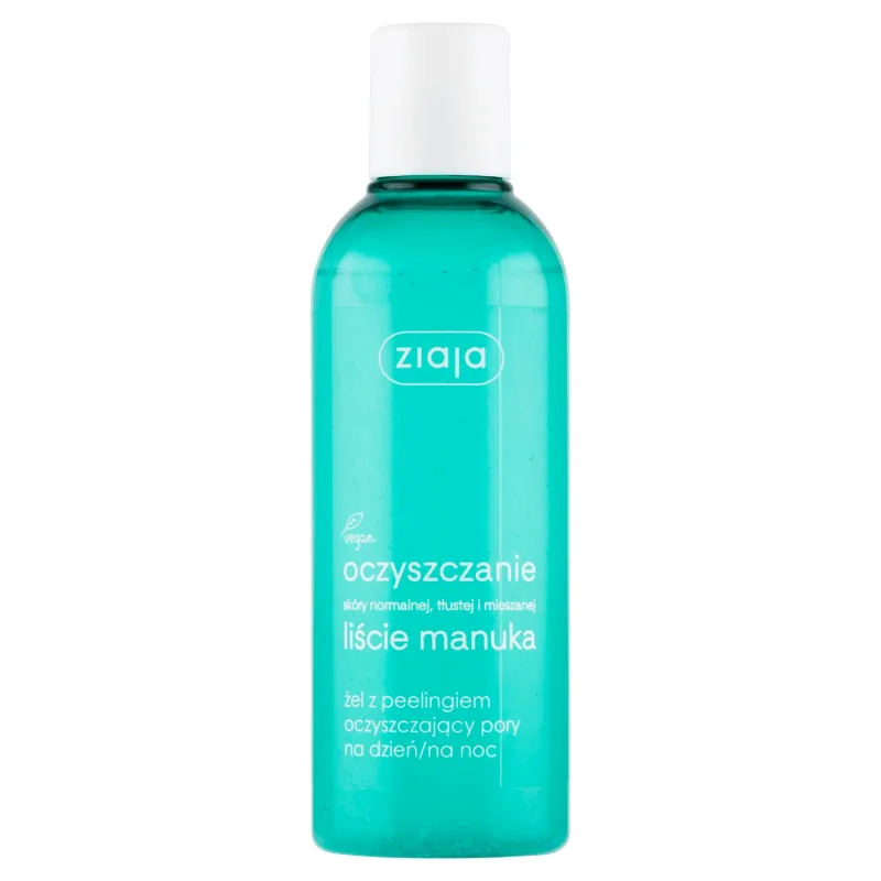Ziaja Oczyszczanie, frunze de manuka, gel de curățare a porilor cu scrub, zi și noapte, 200 ml — preț și oferte