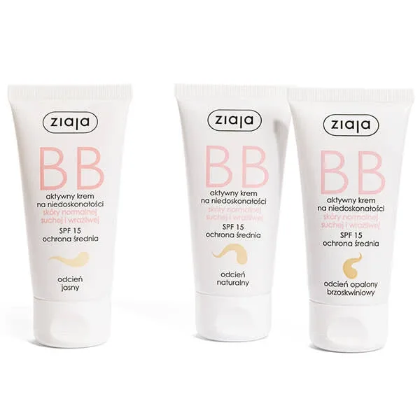 Ziaja BB, cremă activă pentru imperfecțiuni, ten normal, uscat și sensibil, nuanță naturală, 50 ml — preț și oferte