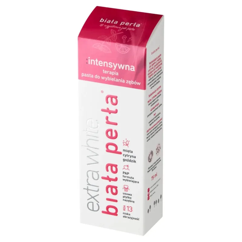 White Pearl Extra White, pastă de dinți de albire, Intensive Therapy, 75 ml White Pearl (Biala Perla) — preț și oferte