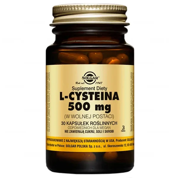 Solgar L-Cisteină 500 mg, 30 capsule vegetale — preț și oferte