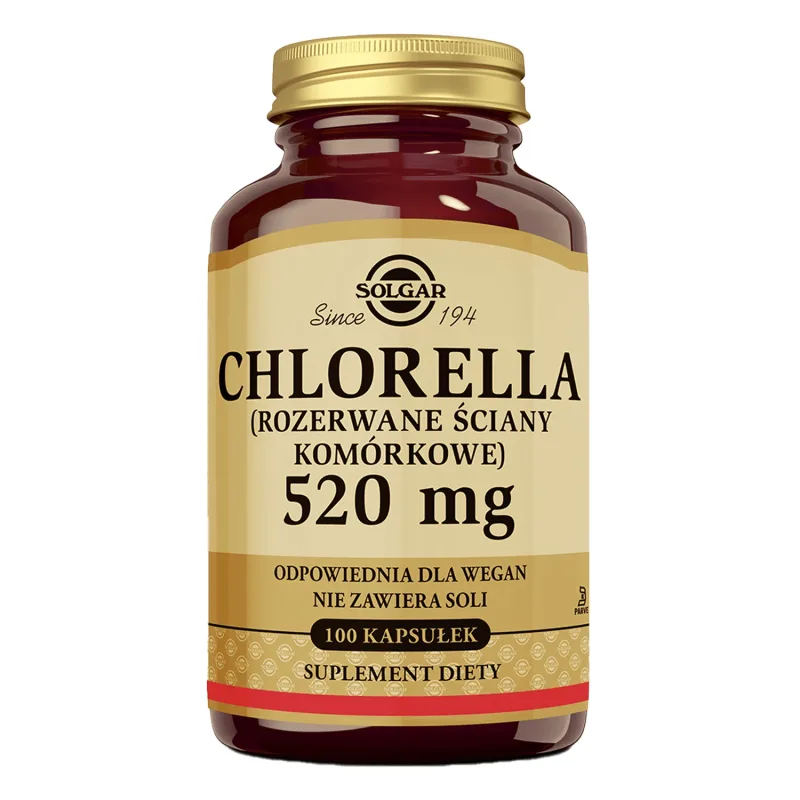 Solgar Chlorella, ruperea peretelui celular, 100 capsule — preț și oferte
