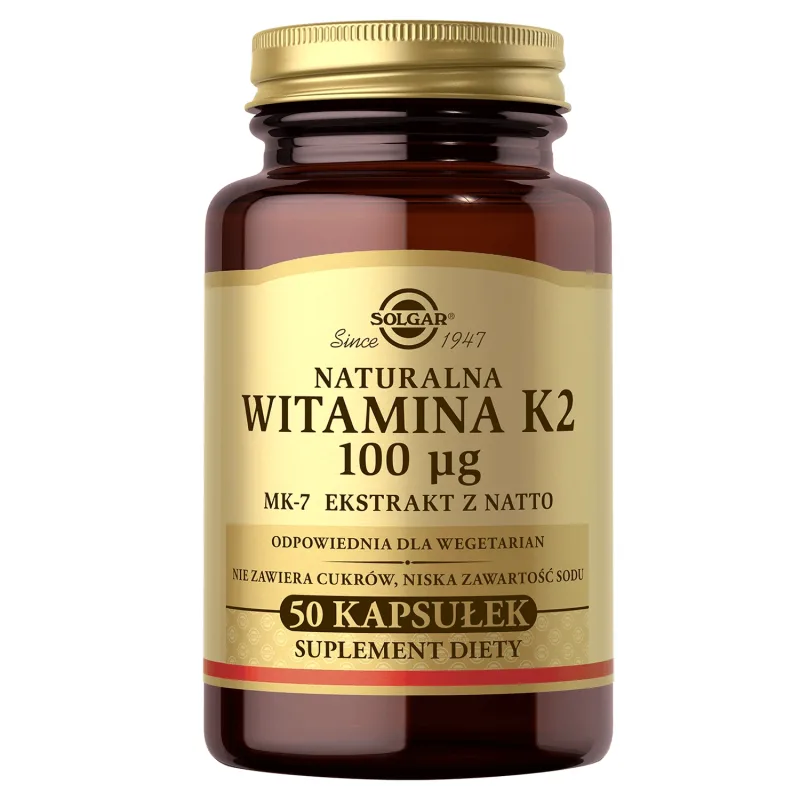 Solgar Natural Vitamin K2 100 µg, 50 capsule — preț și oferte