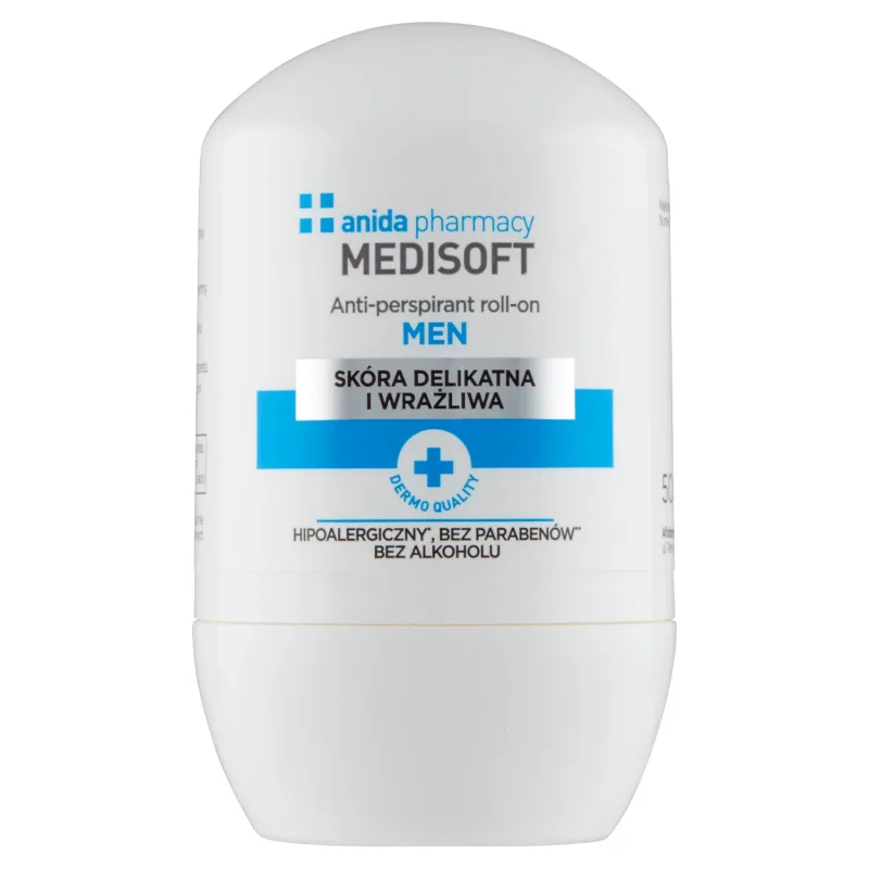Anida Medi Soft Men, antiperspirant roll-on, piele sensibilă și delicată,50 ml AFLOFARM — preț și oferte