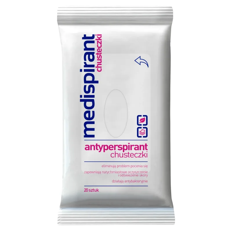 Medispirant, șervețele umede, antiperspirant, 20 bucăți — preț și oferte