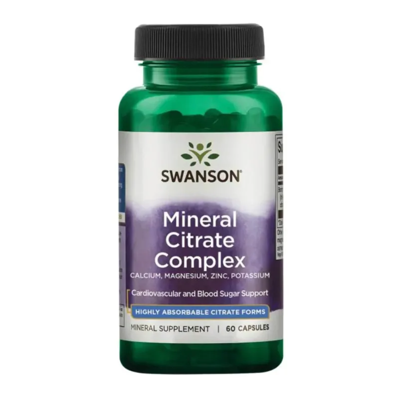 Swanson Multi-Mineral Citrate Complex, complex citrat, 60 capsule — preț și oferte