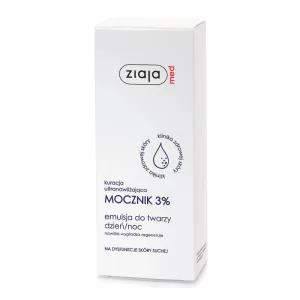 Ziaja Med Kuracja Ultranawilżająca Urea 3%, emulsie de zi și de noapte pentru față, 50 ml