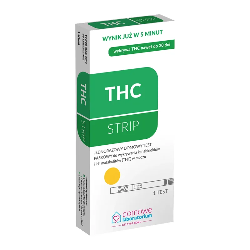 Home Laboratory THC Strip, test de casă pentru detectarea canabinoizilor și a metaboliților (THC) în urină, 1 bucată Domowe — preț și oferte