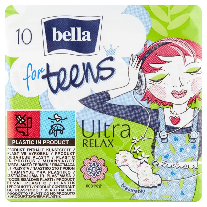Bella for Teens, prosoape sanitare cu aripi, Ultra Relax, 10 buc. — preț și oferte