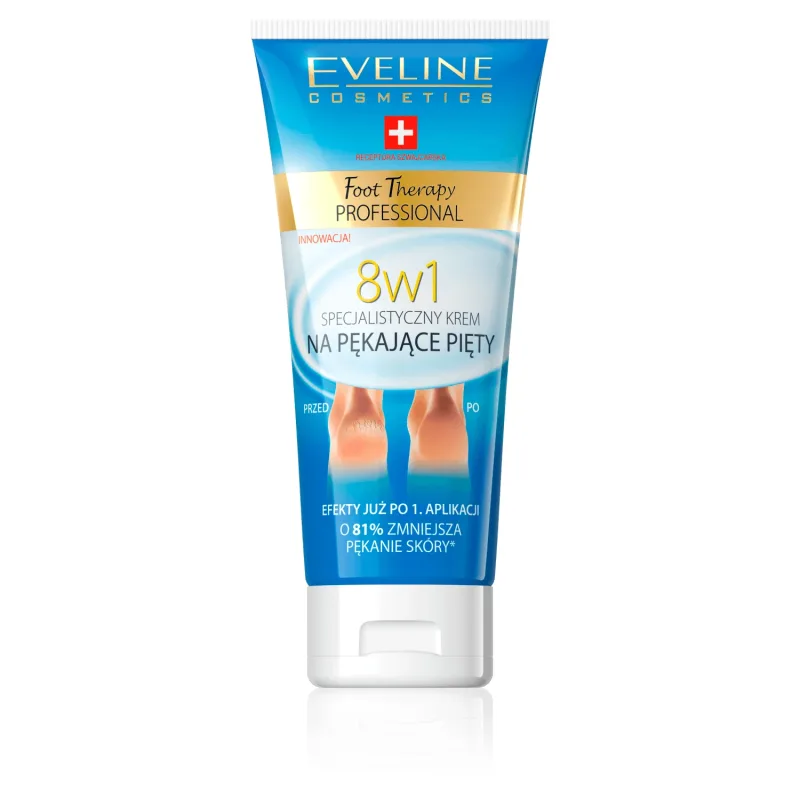 Eveline Cosmetics Foot Therapy Professional, Cremă specializată pentru călcâie crăpate 8în1, 100 ml — preț și oferte
