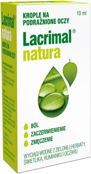 Lacrimal Natura, picături pentru ochi iritați, 10 ml