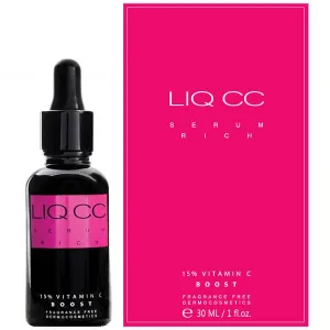Liqpharm Liq CC Serum Rich 15% Vitamin C Boost, Serum bogat iluminator cu vitamina C, 30 ml