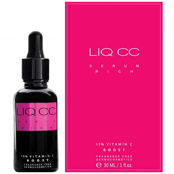 Liqpharm Liq CC Serum Rich 15% Vitamin C Boost, Serum bogat iluminator cu vitamina C, 30 ml — preț și oferte