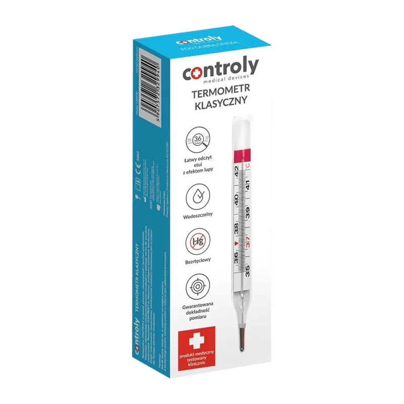 Controly, termometru clasic, fără mercur, cu lupă — preț și oferte