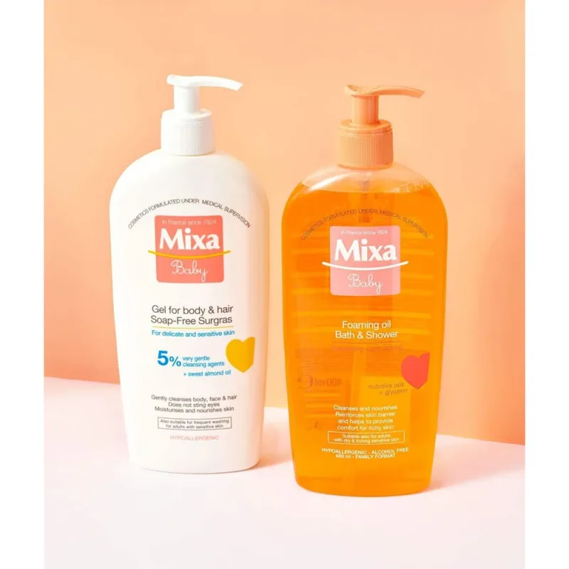Mixa Baby, Ulei de spumă pentru baie și duș pentru bebeluși, 400 ml — preț și oferte