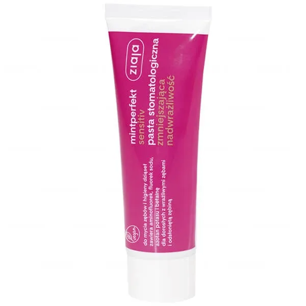 Ziaja Mintperfekt Sensitiv, pastă de dinți dentară, reducerea hipersensibilității, 75 ml — preț și oferte
