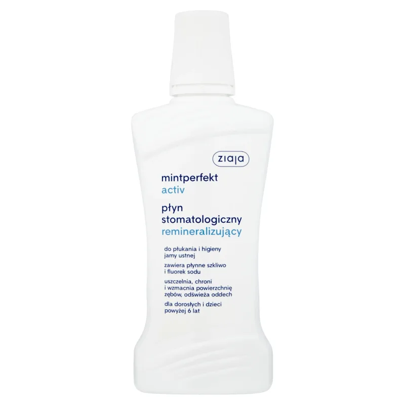 Ziaja Mintperfekt Activ, Apă de gură remineralizantă pentru dinți, 500 ml — preț și oferte